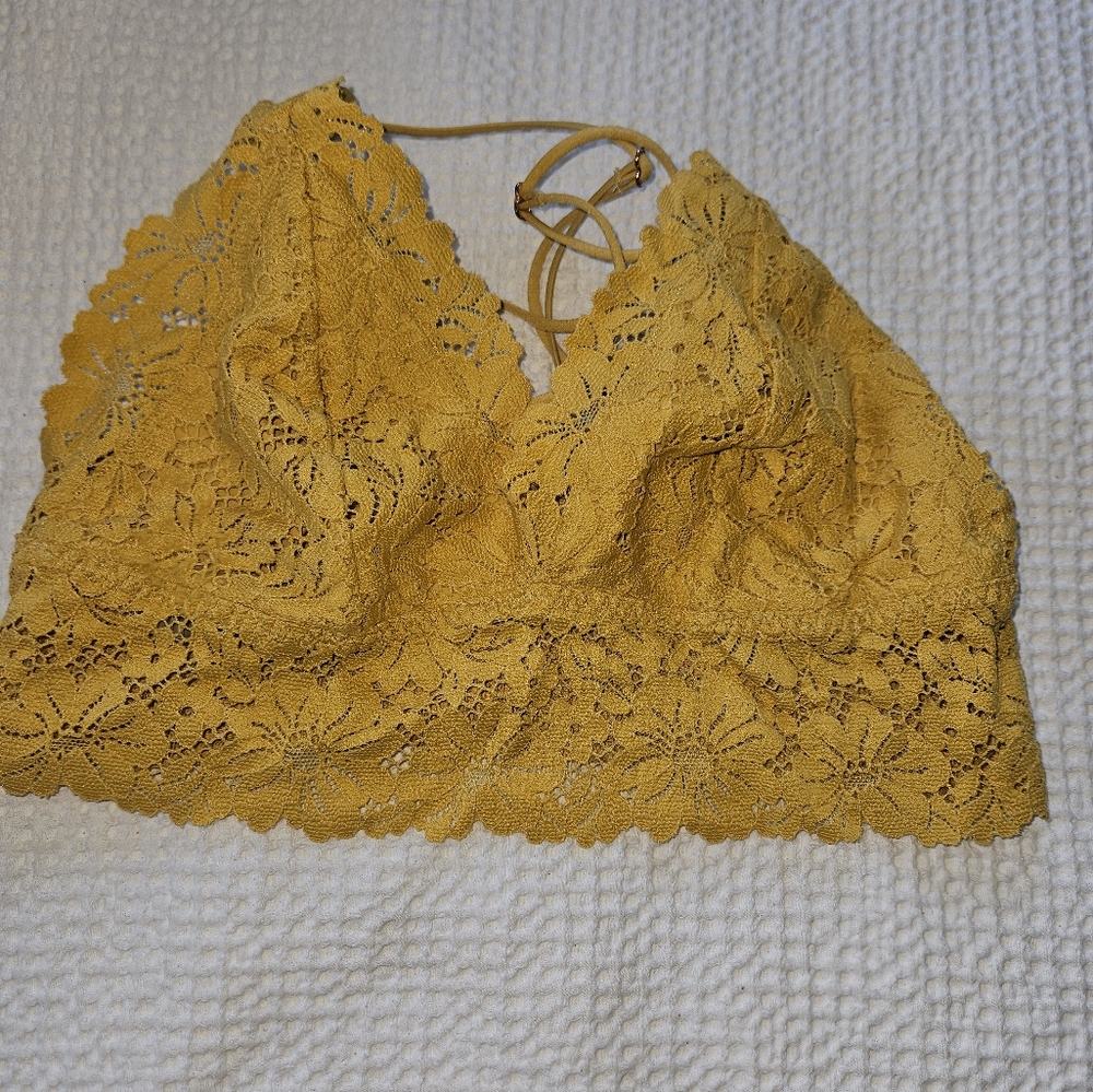 Sold Yellow Lace Bralette
